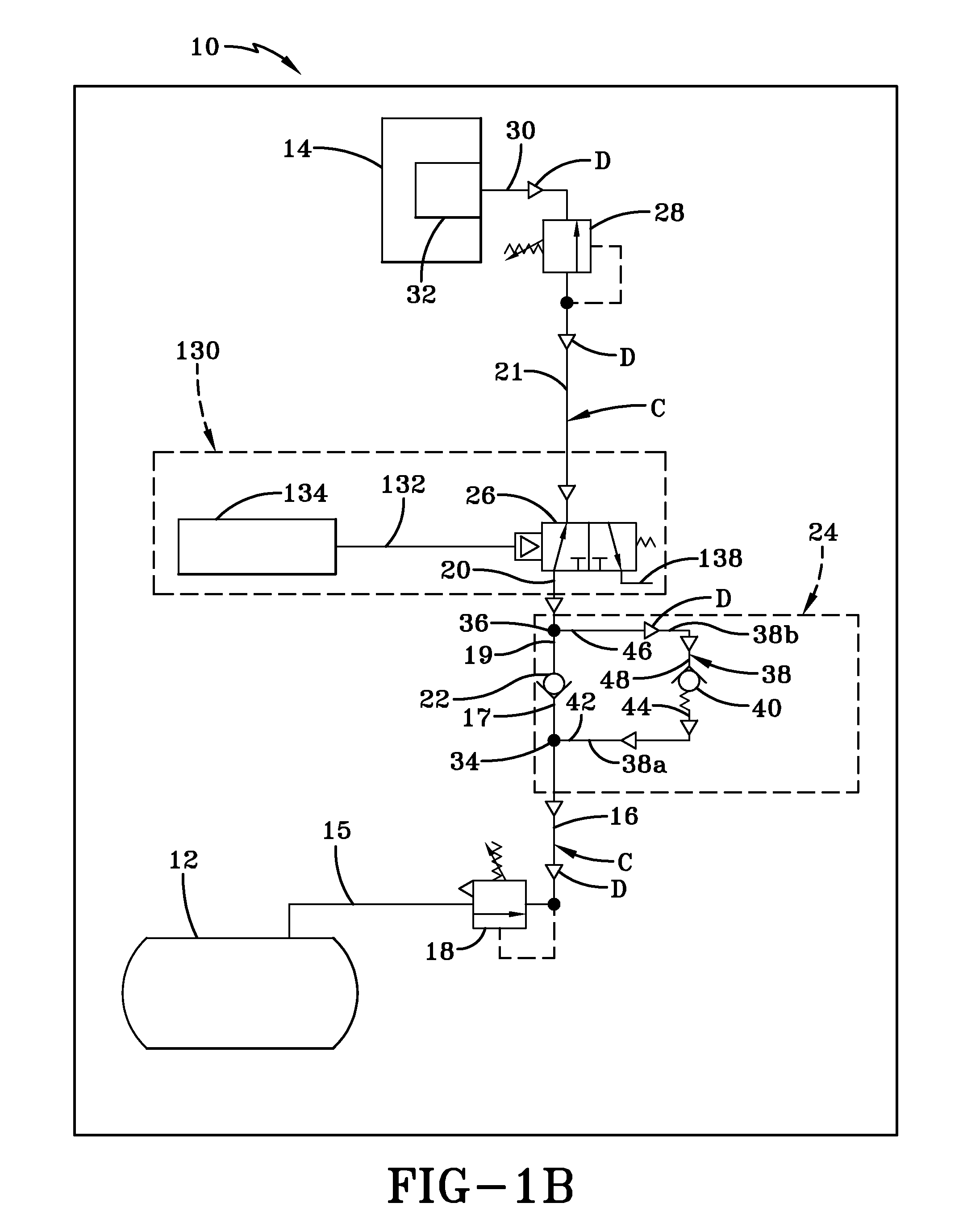 Tire inflation system with discrete deflation circuit