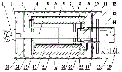 A liquid stepless amplitude modulation exciter for a vibratory road roller