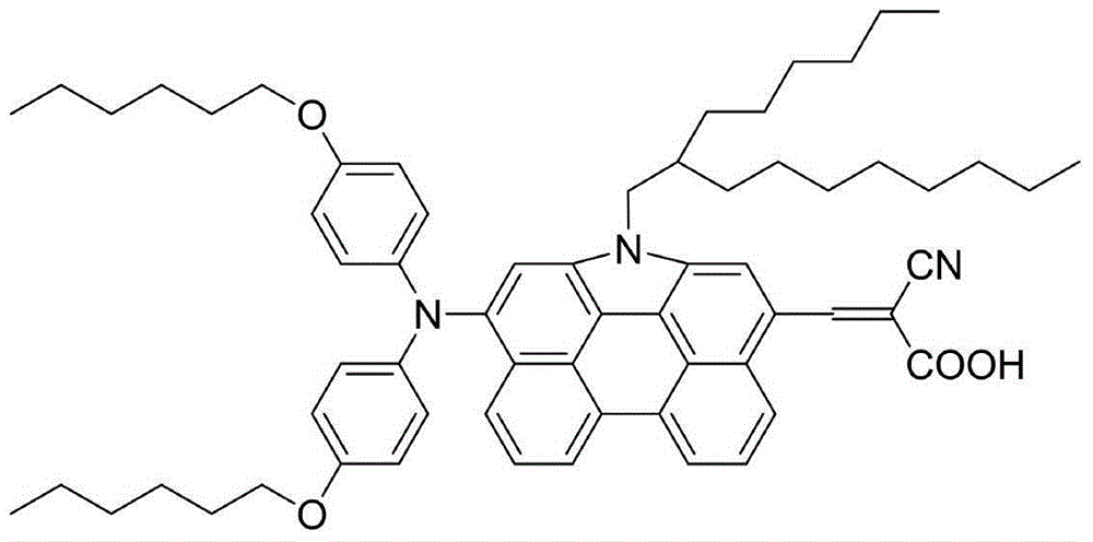 Phenanthro-carbazole donor-acceptor organic dye and application thereof in dye-sensitized solar cell