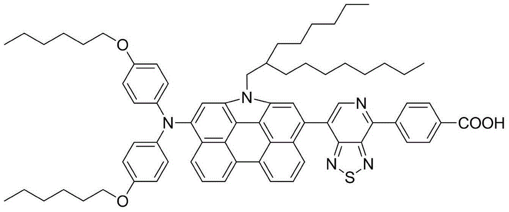 Phenanthro-carbazole donor-acceptor organic dye and application thereof in dye-sensitized solar cell