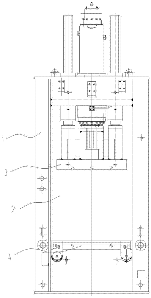 A fully automatic mold moving and pushing device