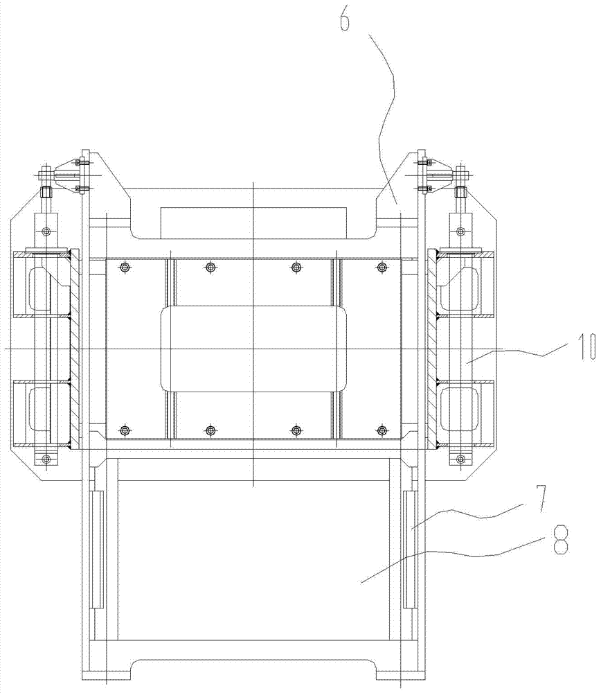 A fully automatic mold moving and pushing device