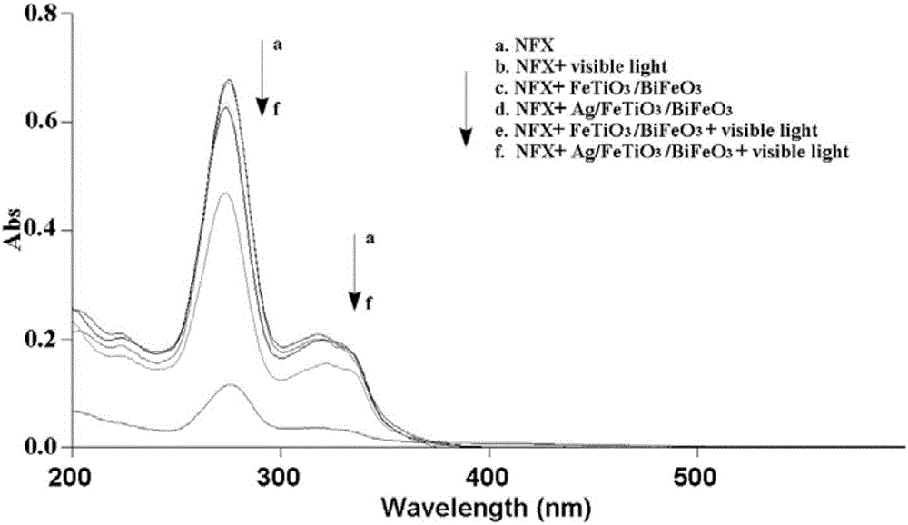Composite bismuth ferrite photocatalyst and preparation method and application thereof