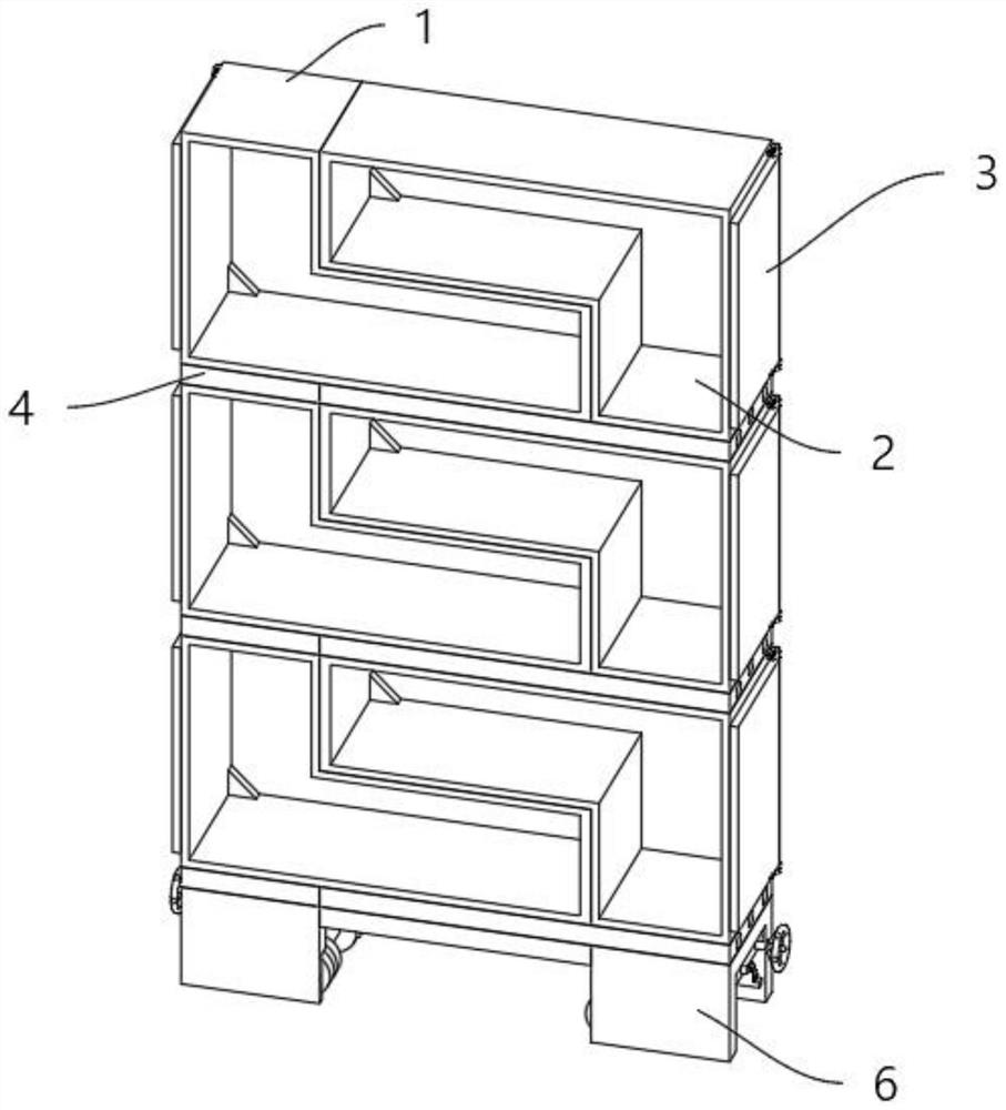 Combined partition frame for interior design