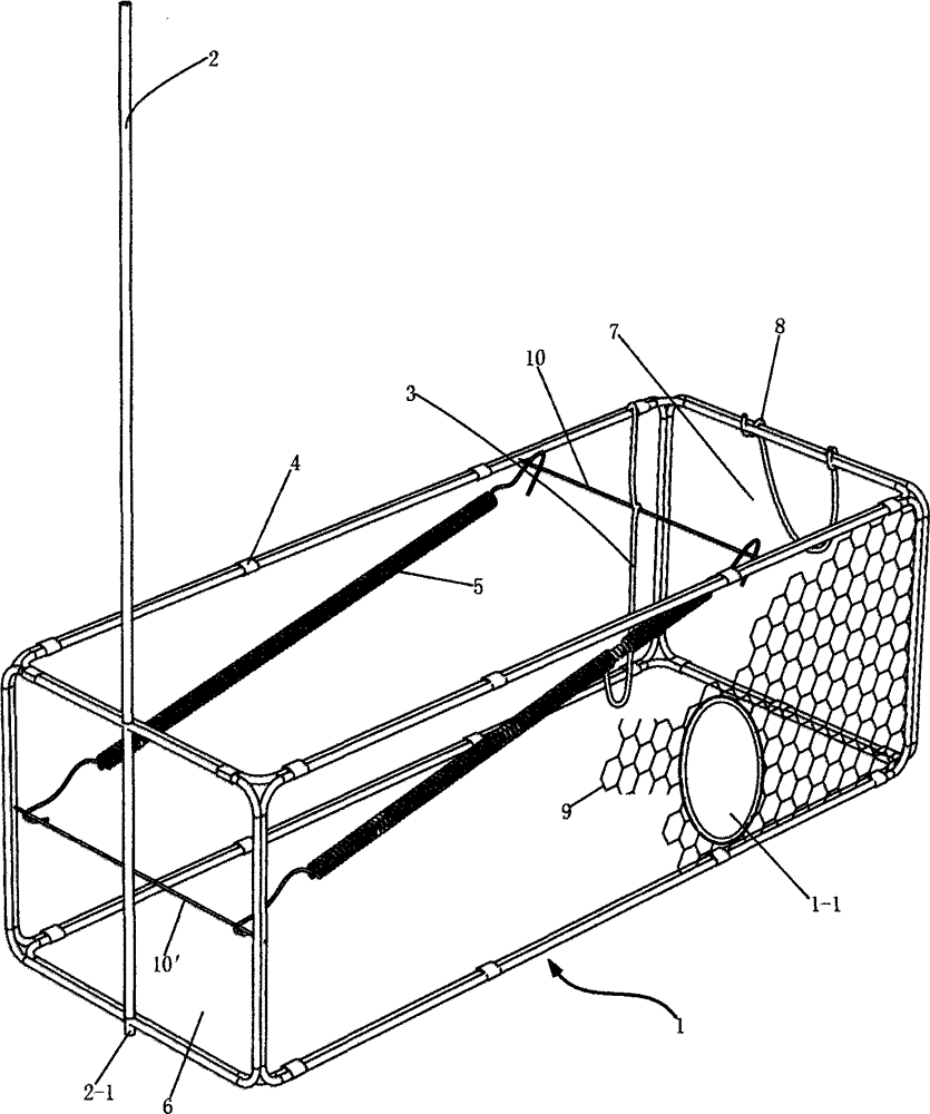 Folding rat trap cage for scientific research