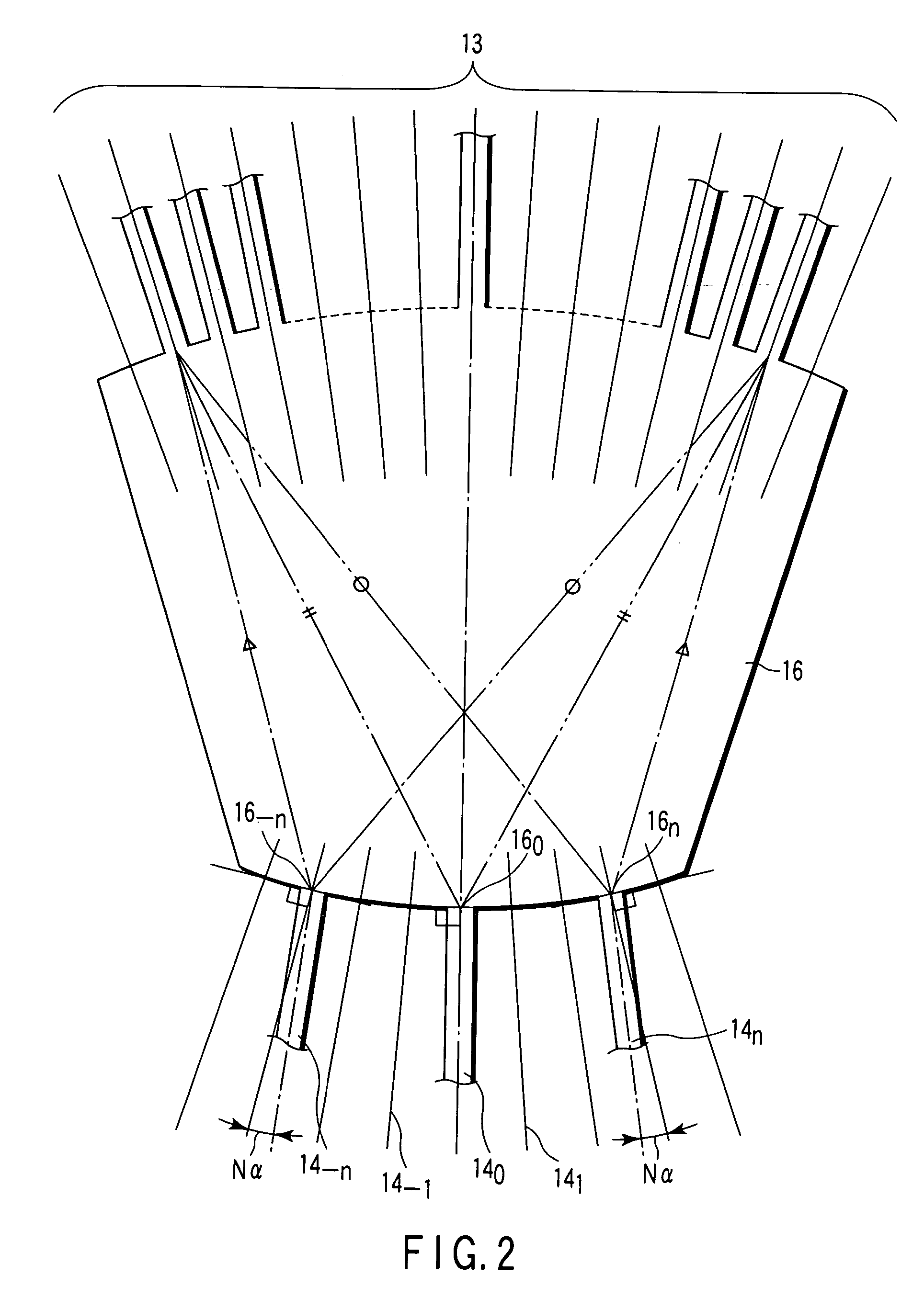 Multichannel array waveguide diffraction grating multiplexer/demultiplexer and method of connecting array waveguide and output waveguide