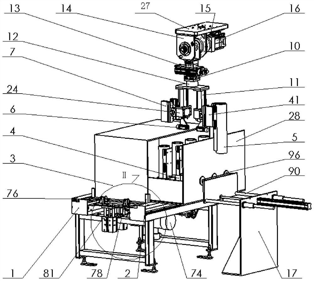 A device for accurately picking and placing a special-shaped gluing bucket from an incubator