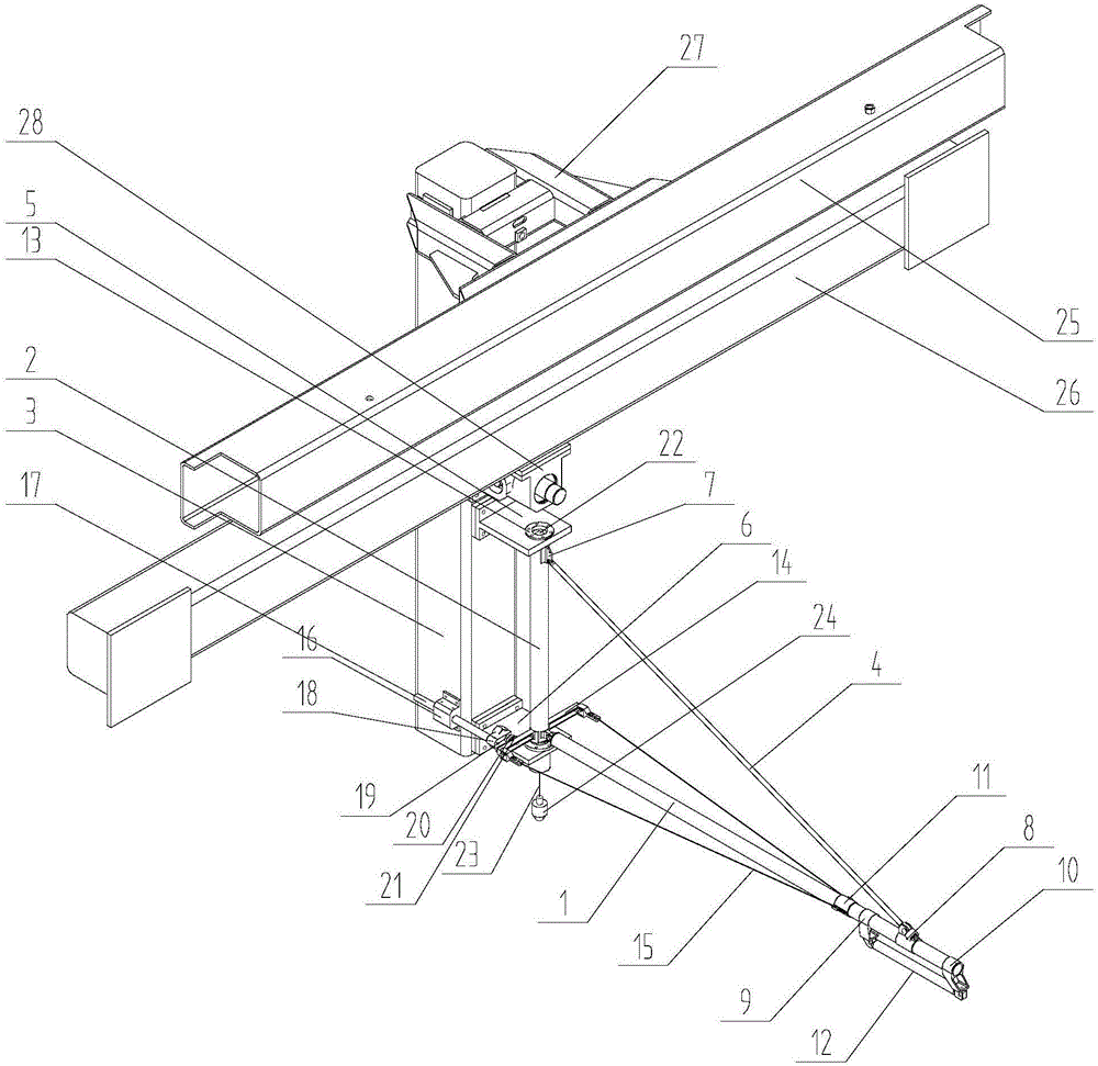 Device for ground simulation of hanging and unfolding of solar wing plate