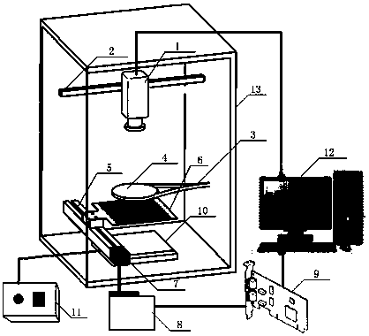 A grating modulation lens defect automatic detection device and method