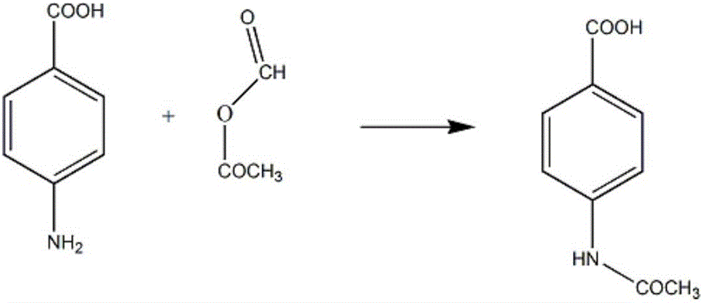 Method for synthesizing p-acetamidobenzoic acid as organic synthesis intermediate