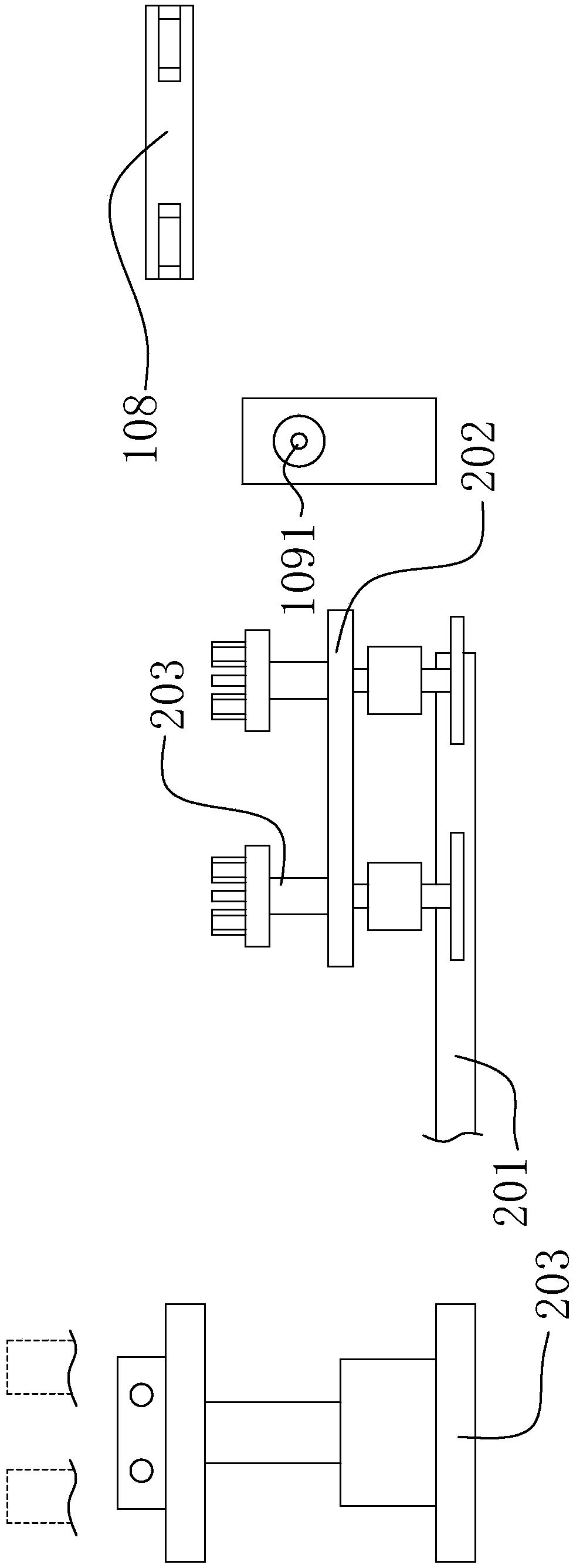 Motor shaft conveying line