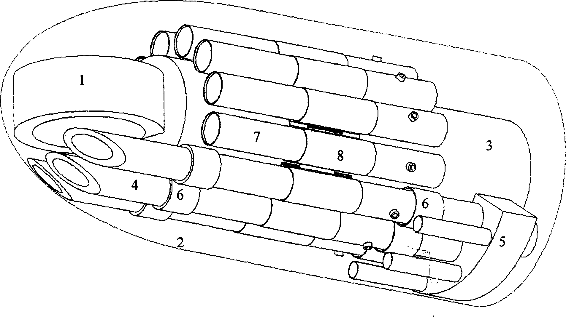 Torpedo filling device for submarine