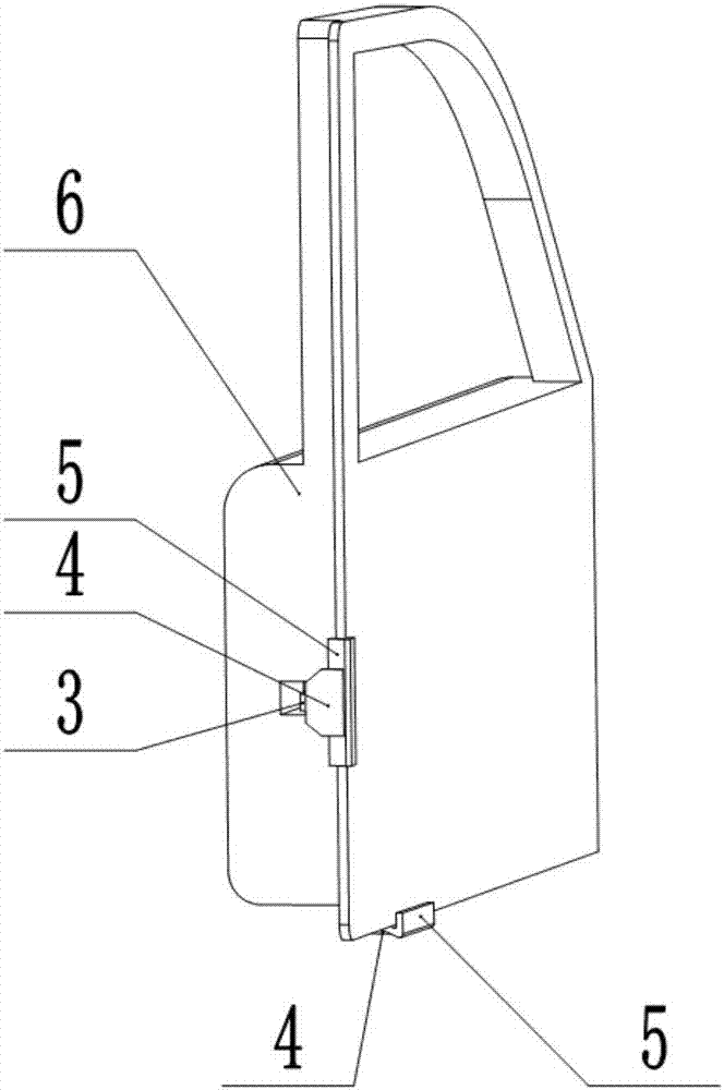 Two-point hidden type automobile door scratch-resistant strip