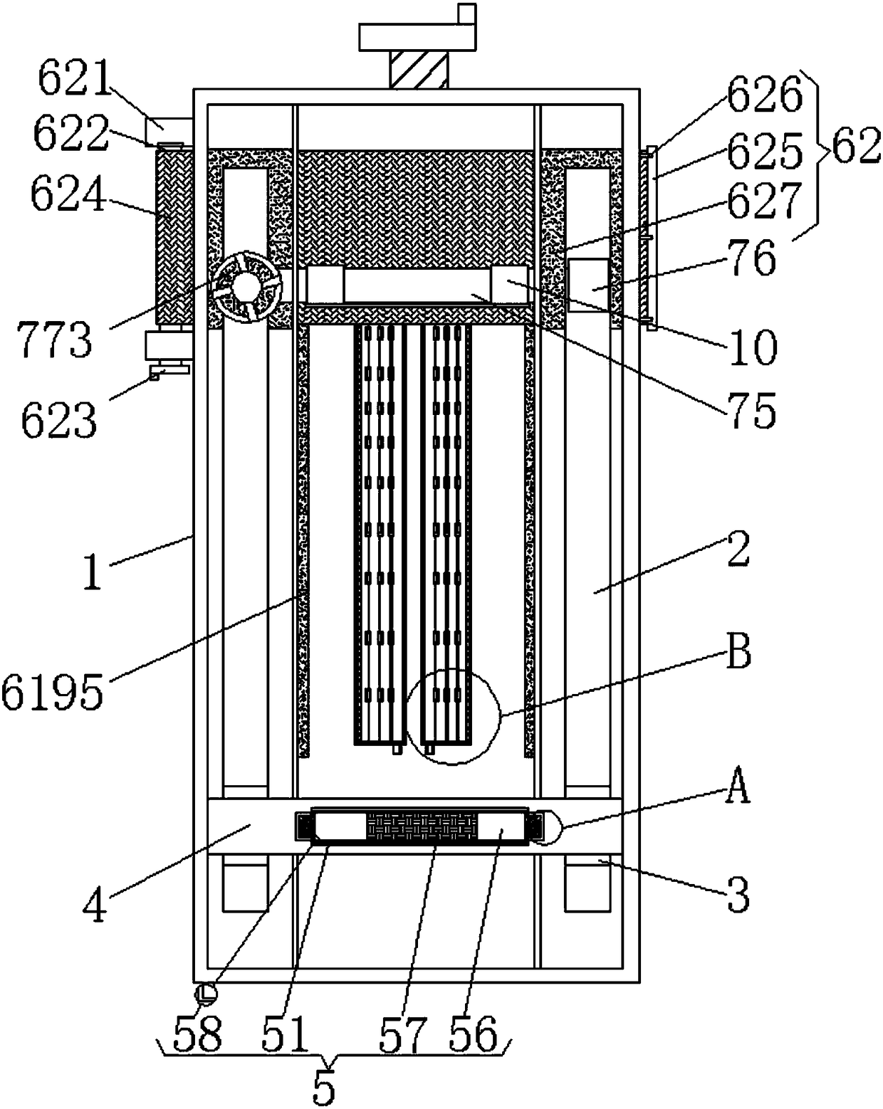 Scale scraping device for crucian carps based on fish body sizes and angles