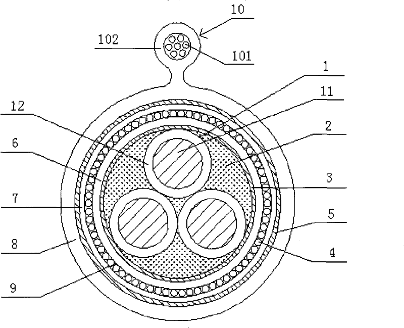 Self-supporting lightning-proof power cable