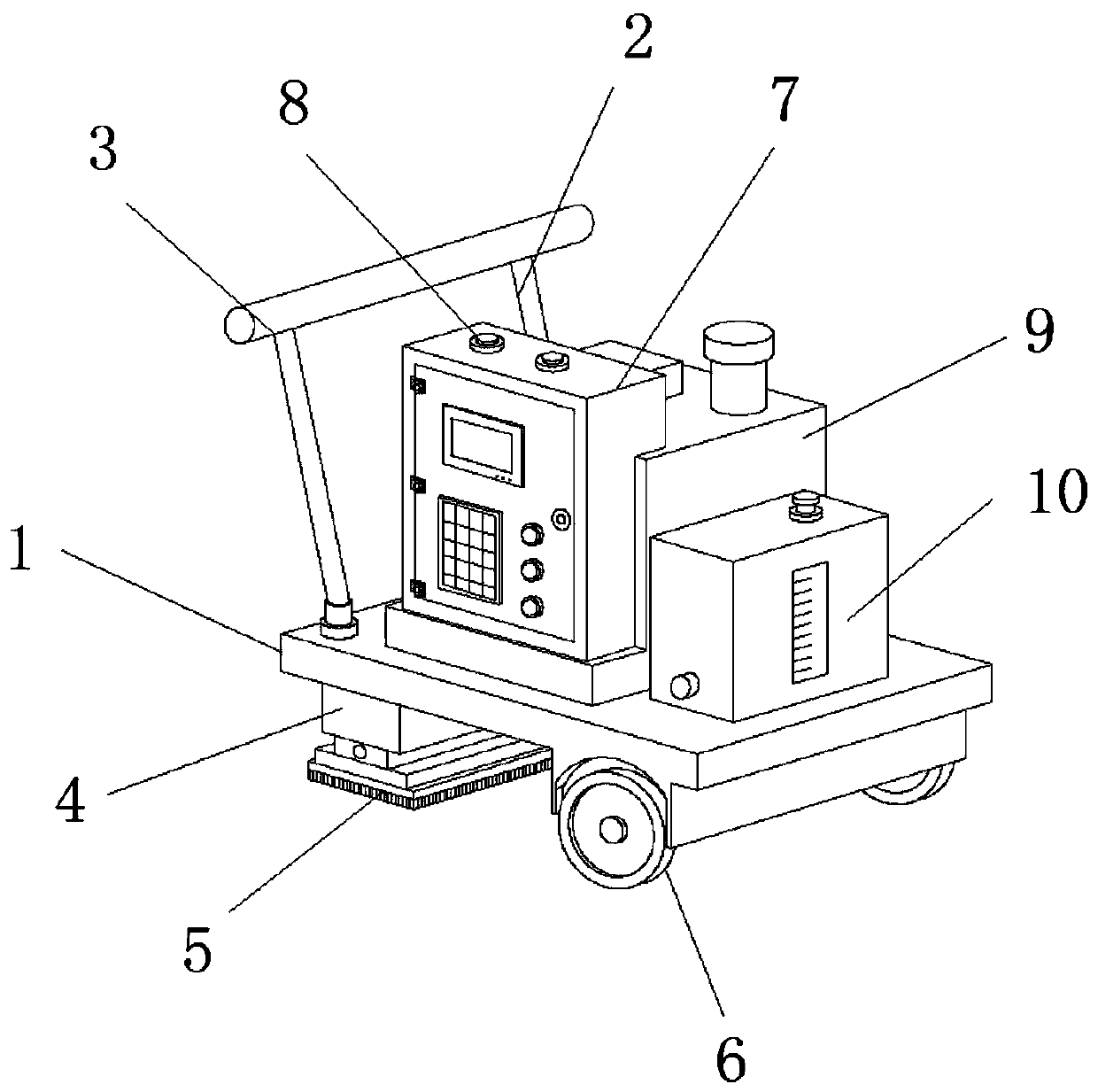 Anti-condensation coating device for protective coating used for floors of buildings