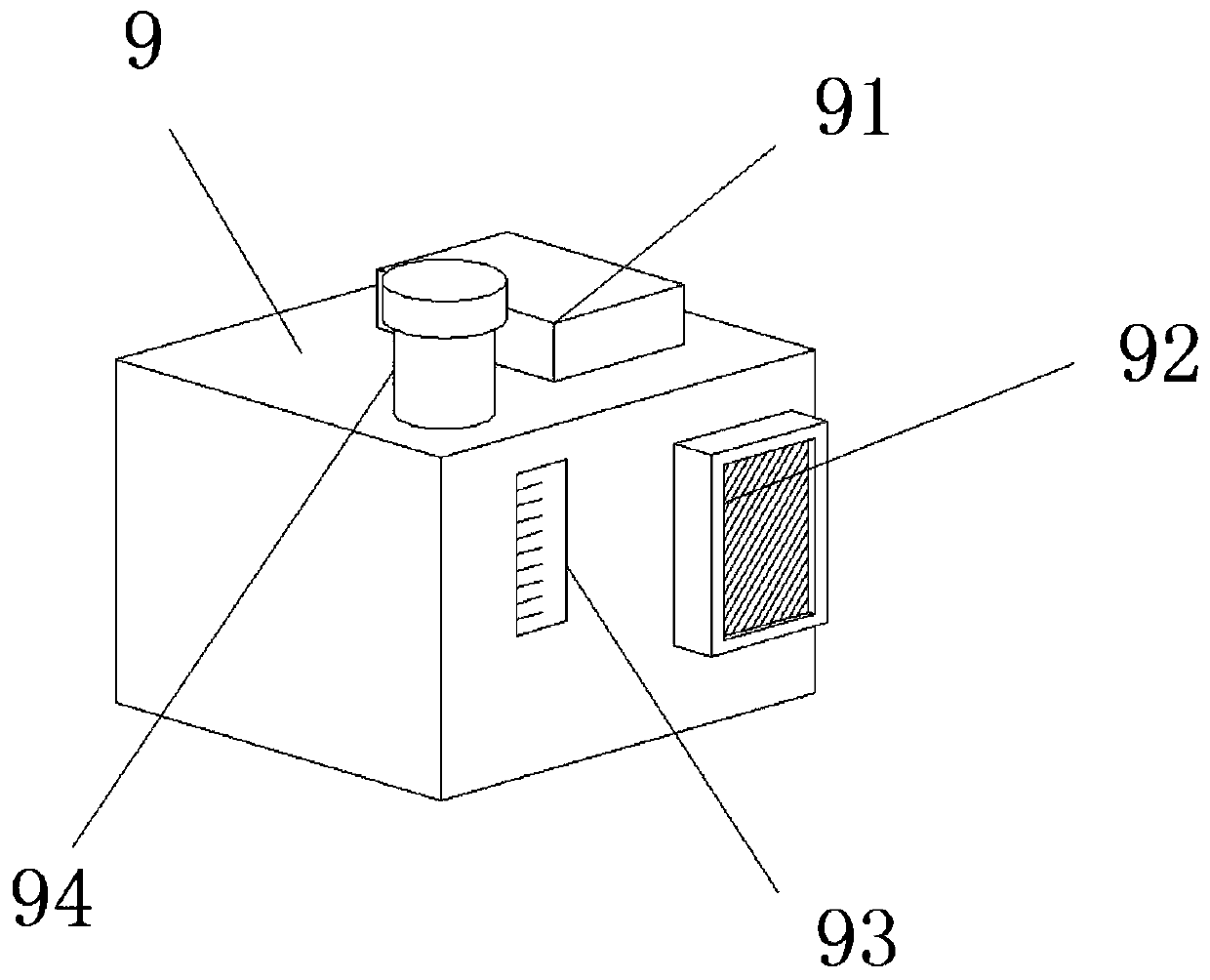 Anti-condensation coating device for protective coating used for floors of buildings