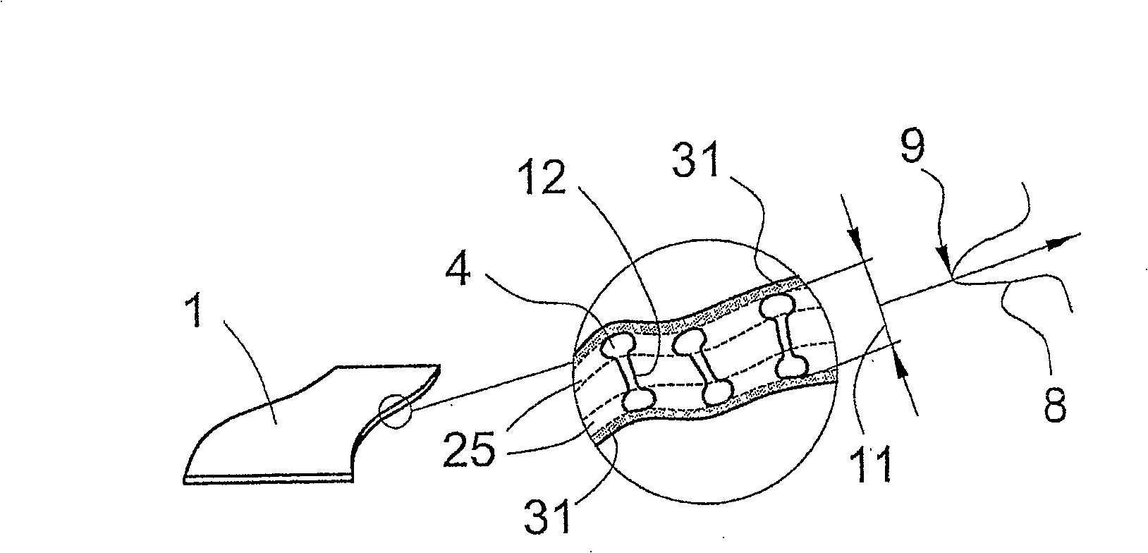 Method for eliminating particles contained in exhaust gases, fibrous layer and particulate filter