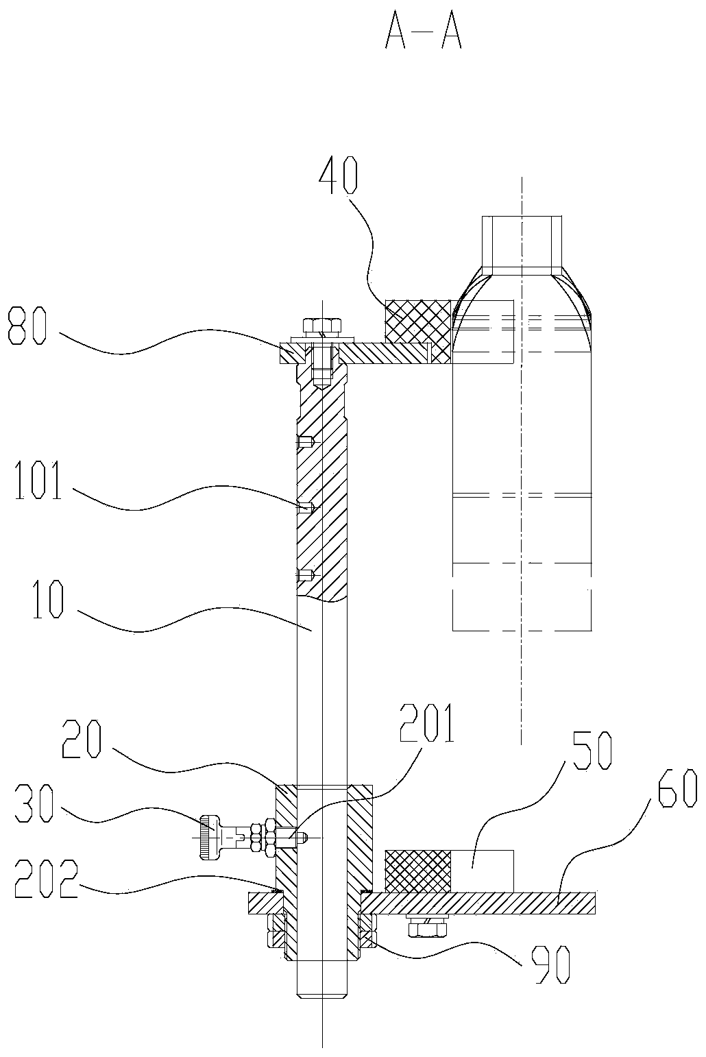 Bottle support mechanism and filling machine