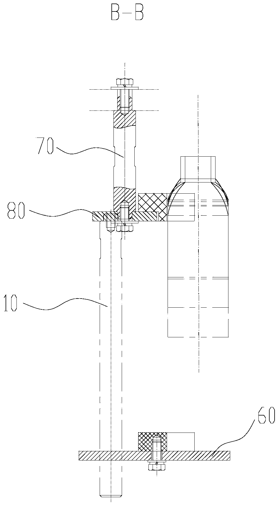 Bottle support mechanism and filling machine