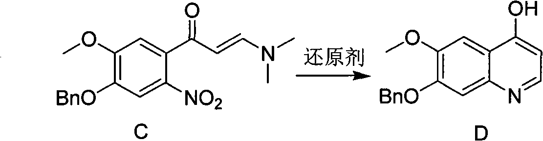 Synthesis method of 7- benzyloxy-6-methoxyl-4-hydroxyquinoline
