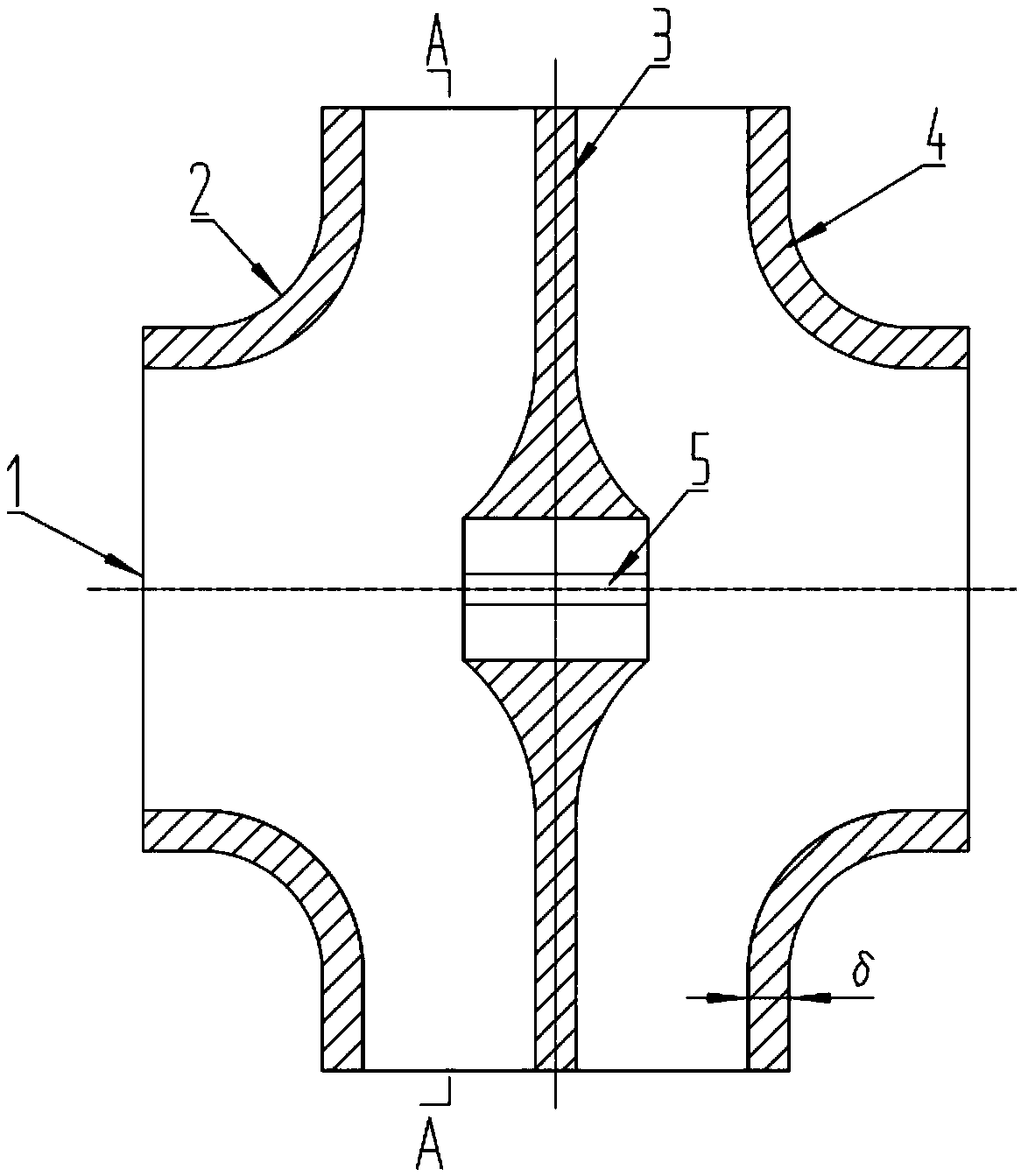 A type of elliptical double-suction four-channel pump impeller