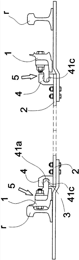 Switch rail of turnout junction for railway and connection device for rotary handle