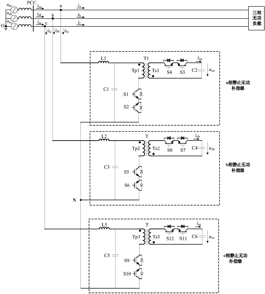 fly-back AC-AC converter static var compensator