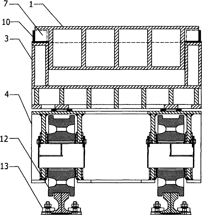 Method for lifting shipping caisson by capsule trolley