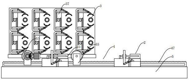 Intermediate intervention type flexible self-adaptive switching type motor stator iron core conveyor
