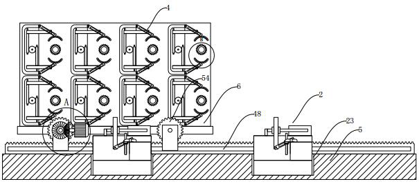 Intermediate intervention type flexible self-adaptive switching type motor stator iron core conveyor