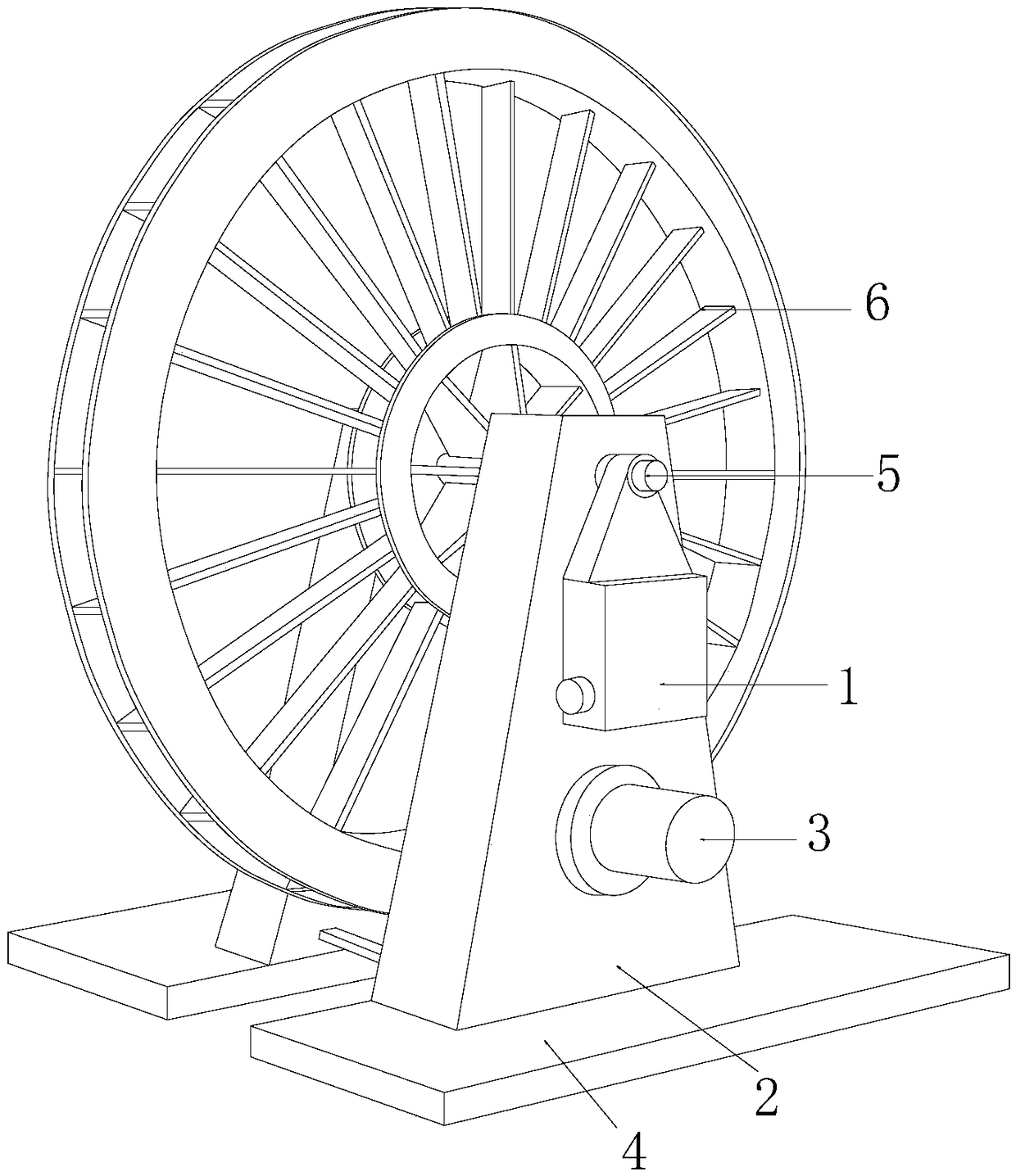 Small waterwheel equipment for hydroelectric power generation