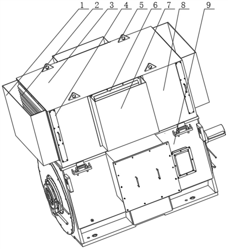 Modular structure of interchangeable top cover in box type motor, and processing method thereof