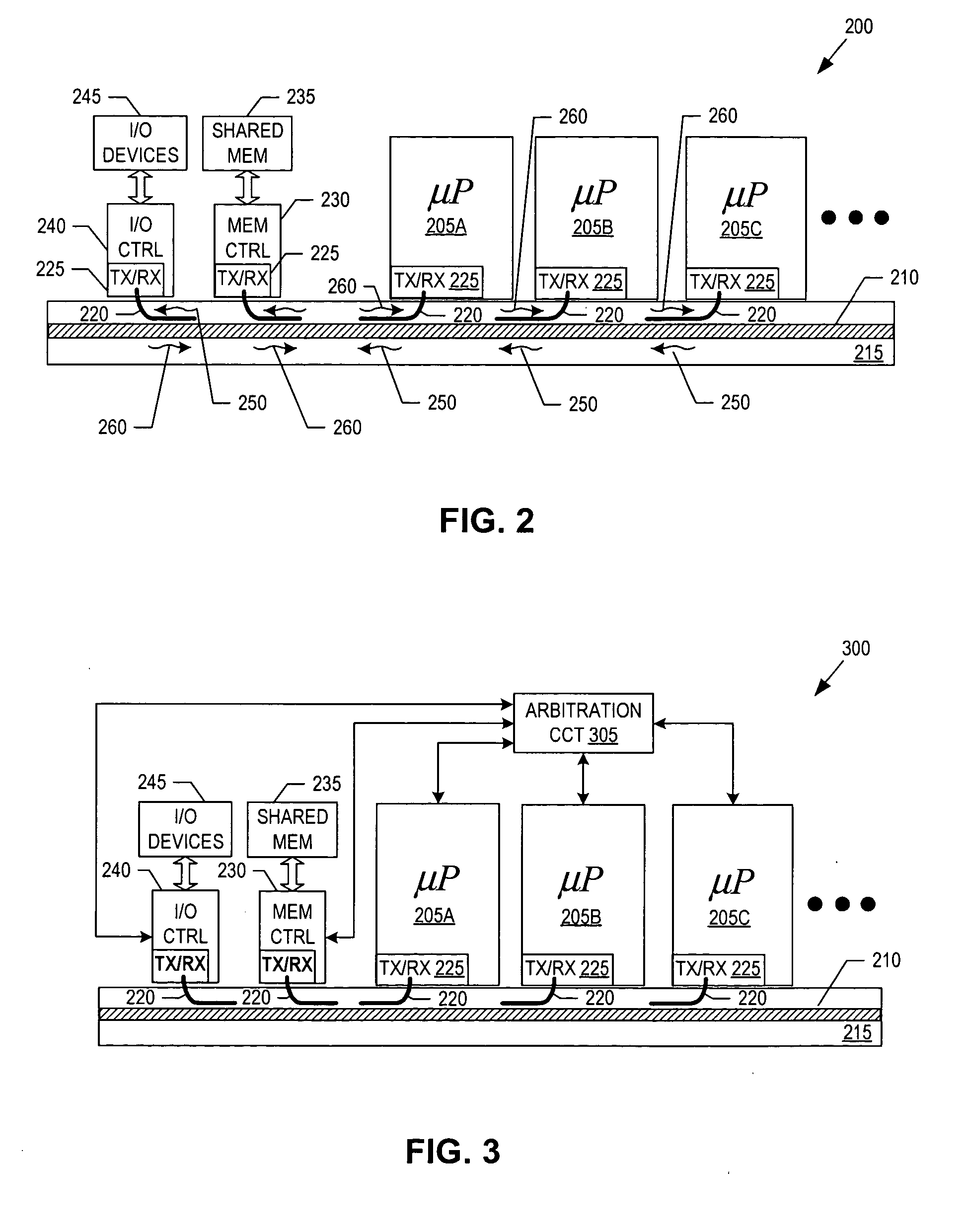 Optical add/drop interconnect bus for multiprocessor architecture