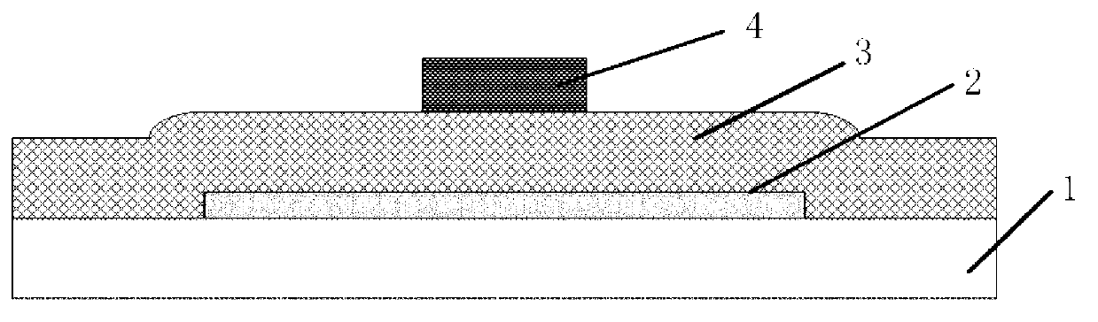 Top grid self-alignment thin-film transistor with source/drain areas raised and manufacturing method thereof