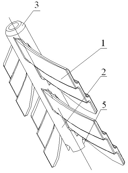 Heat exchange tube internal radial direction ladder-type rotor