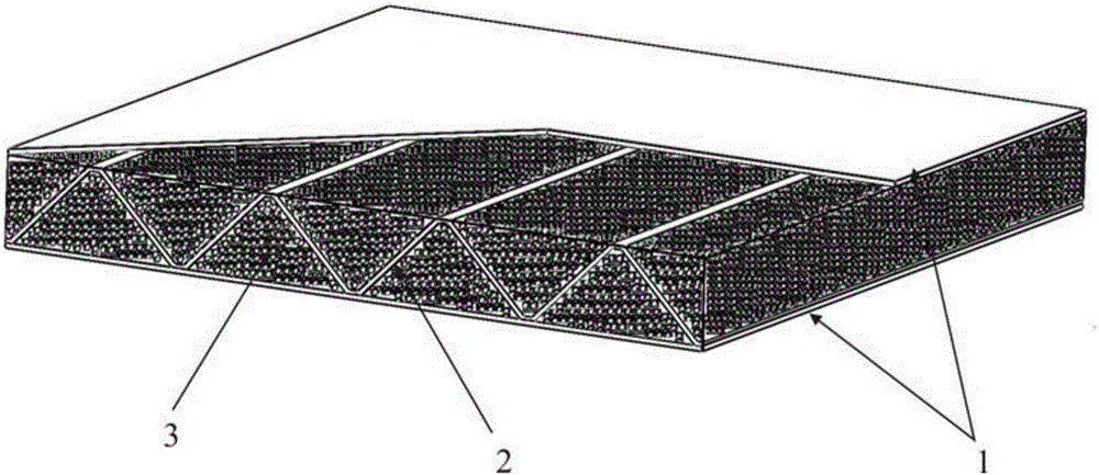 Metal corrugated-metal rubber composite material and preparation method thereof