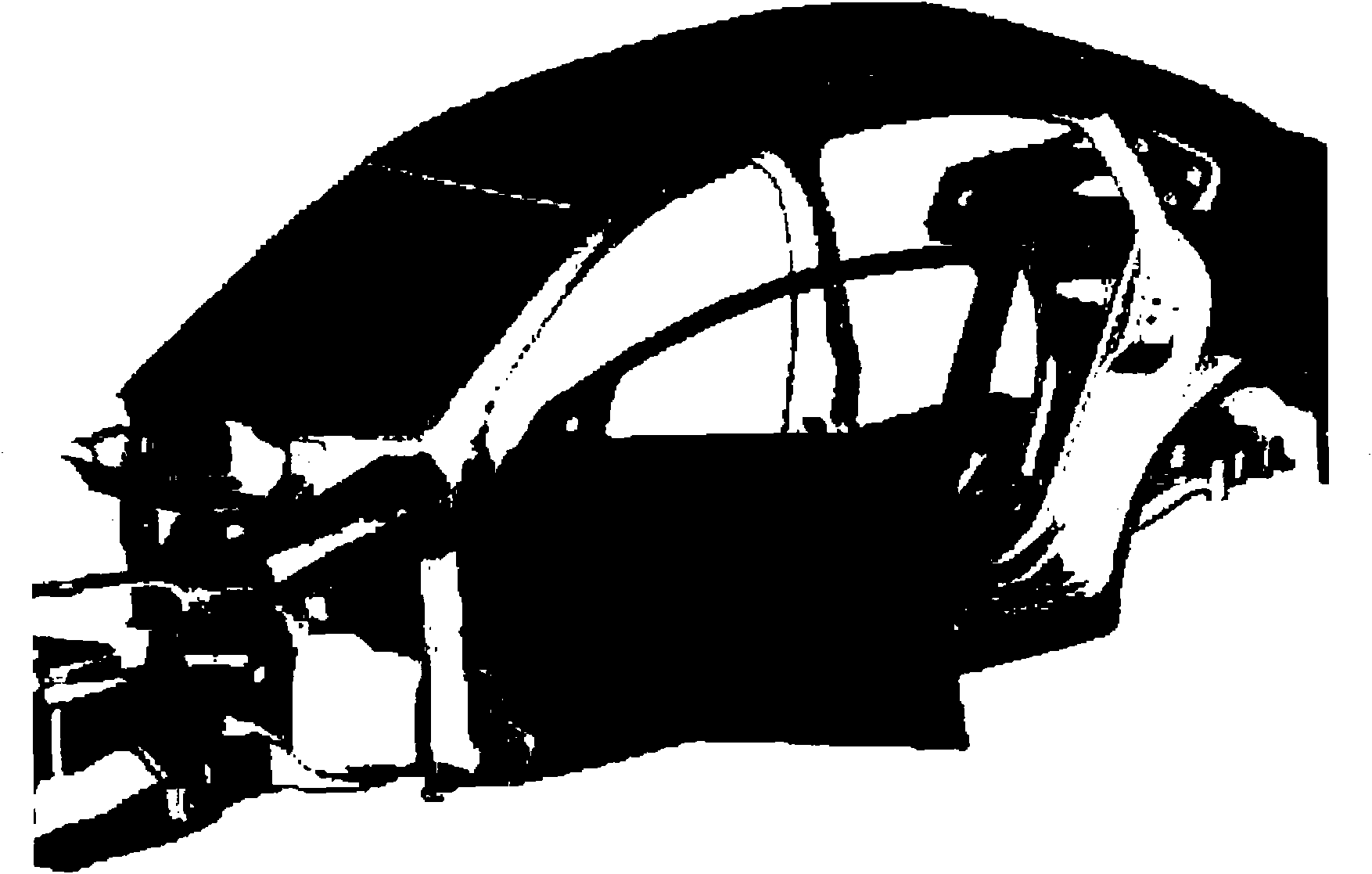 Optimization design method for sagging problem of car door based on CAE (Computer Aided Engineering) structural analysis