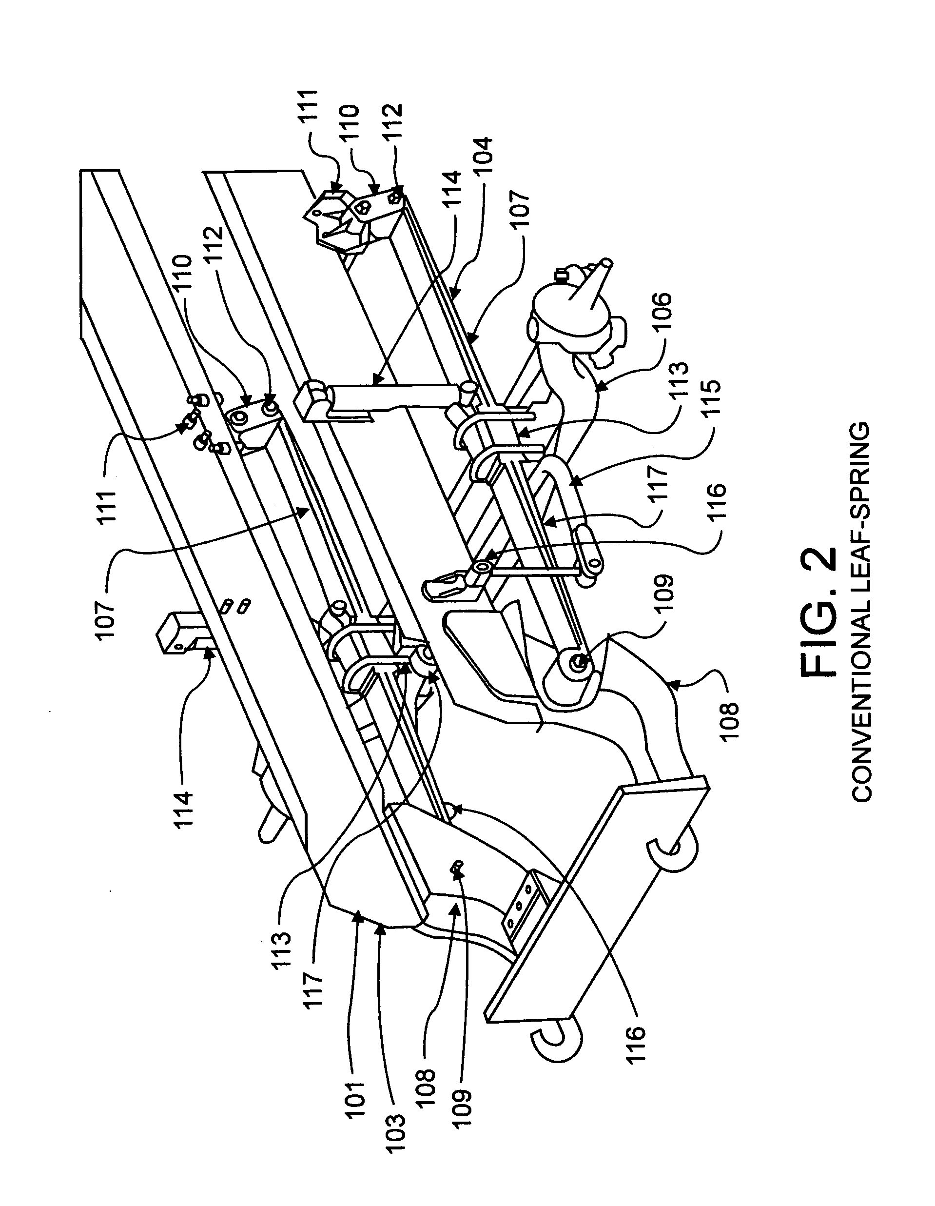 Leaf spring with high auxiliary roll stiffness