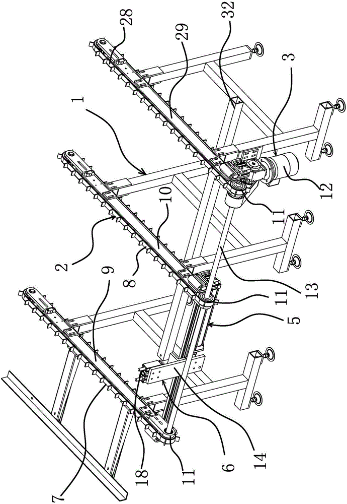 Automatic circulating feeding device for battens