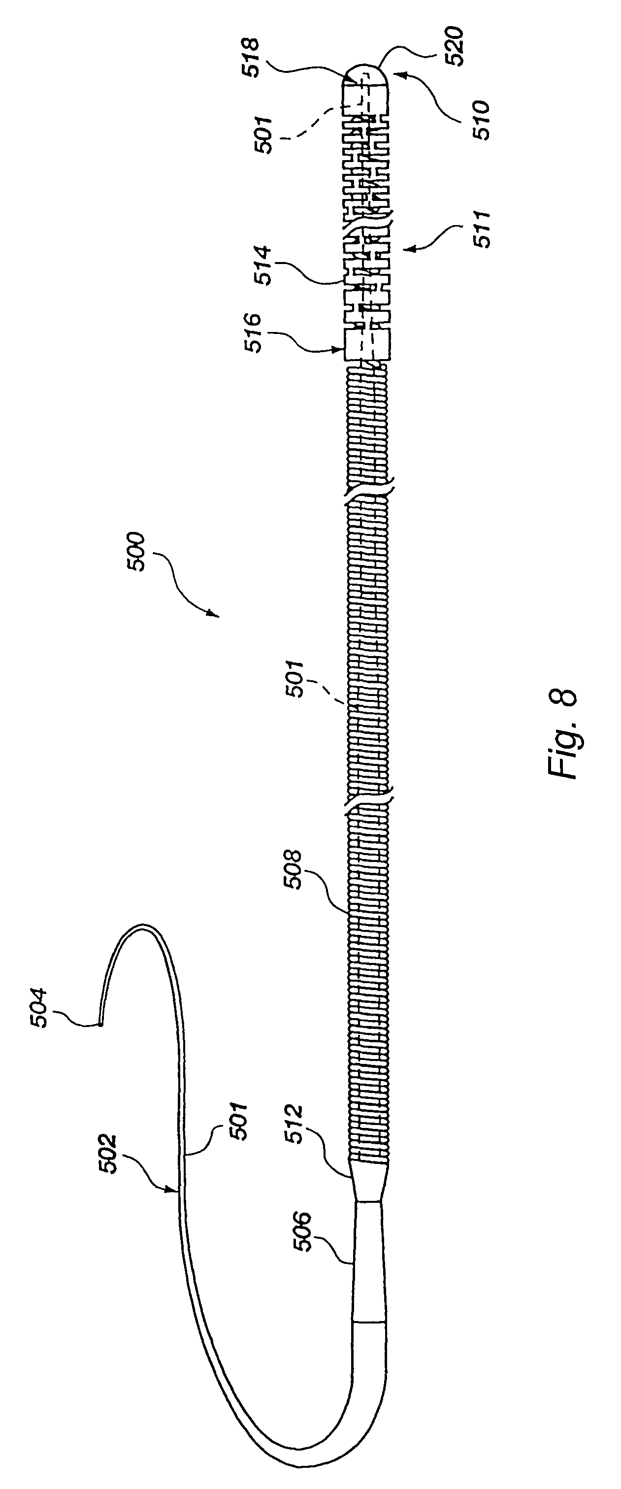 Medical device with collapse-resistant liner and method of making same