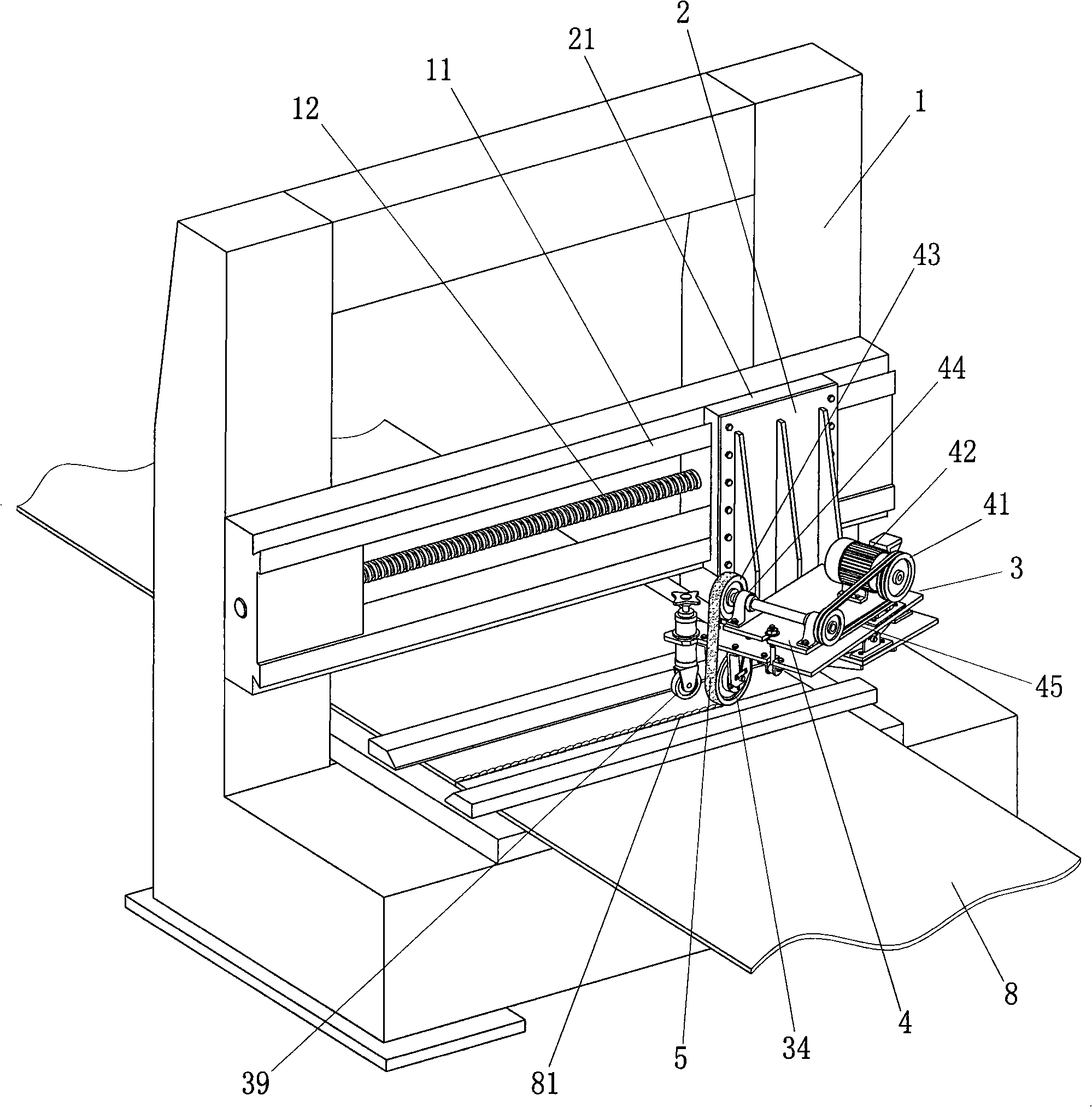 Butt-welding weld joint automatic coping device