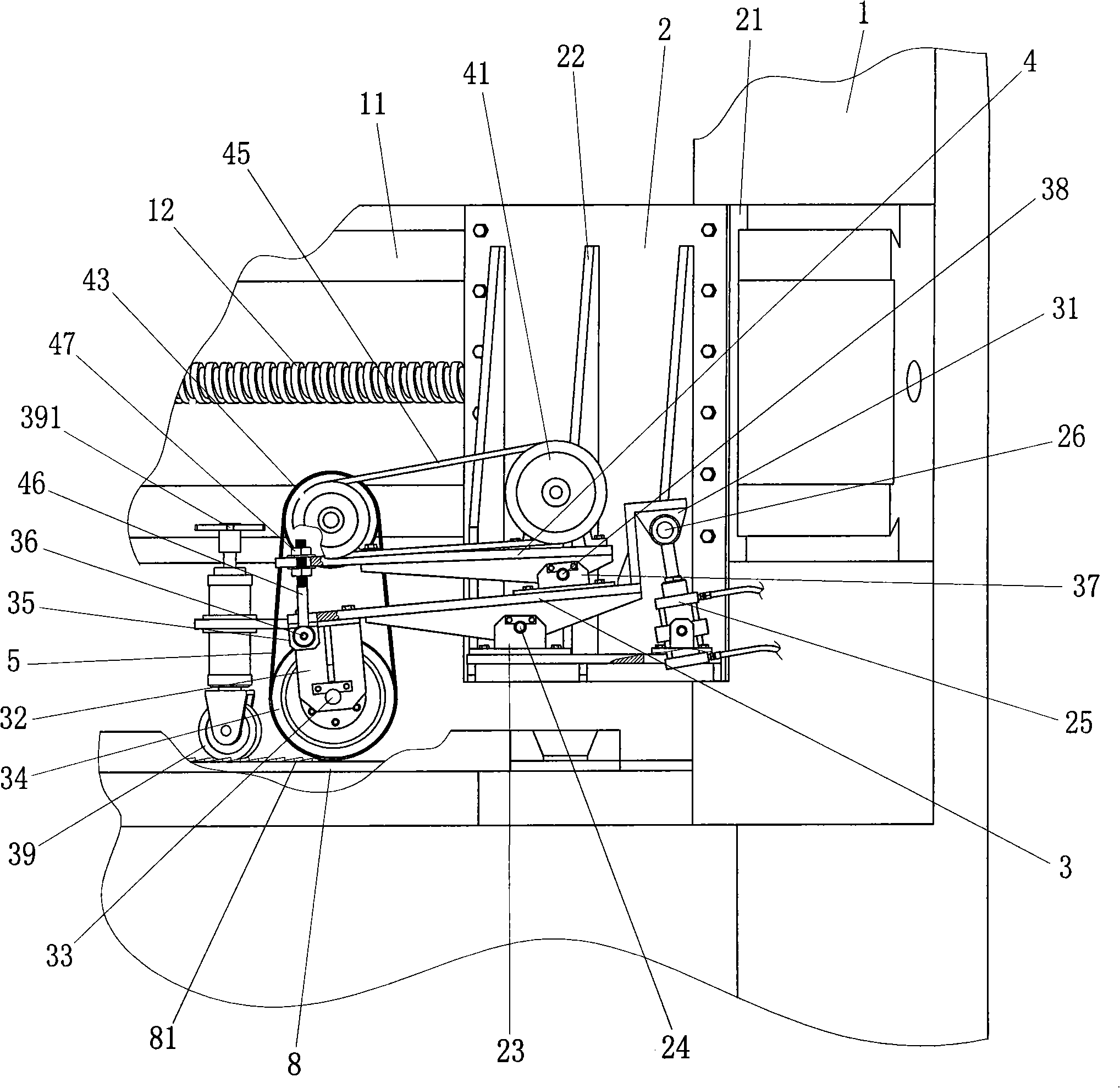 Butt-welding weld joint automatic coping device