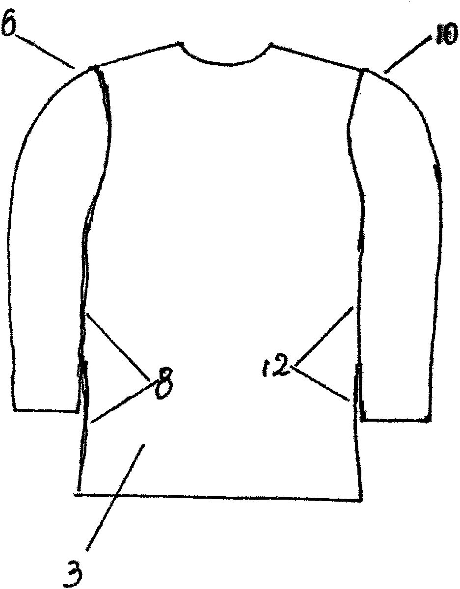 Split type patient upper outer garment