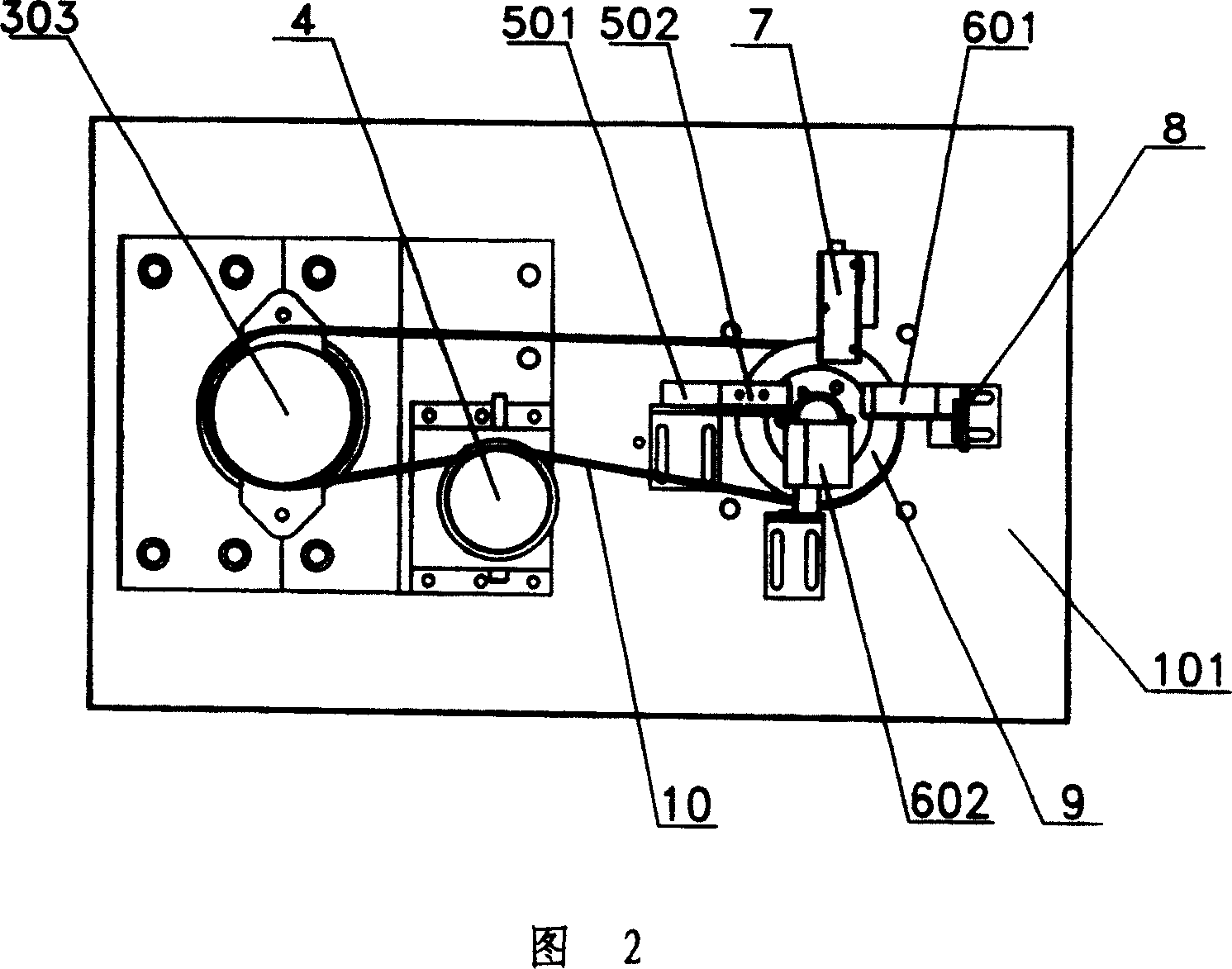 Test-bed for testing performance of vibration damping belt pulley wheel