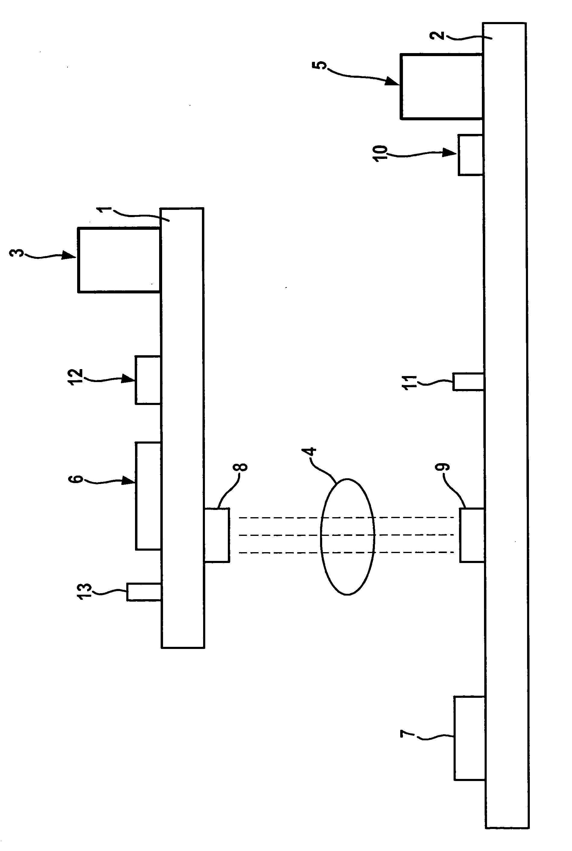 Control unit having a device for optical data transmission