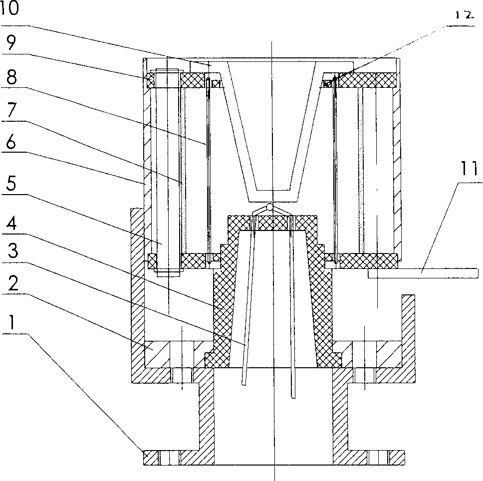 Crucible type evaporator source used for film plating machines in organic electrofluorescence type