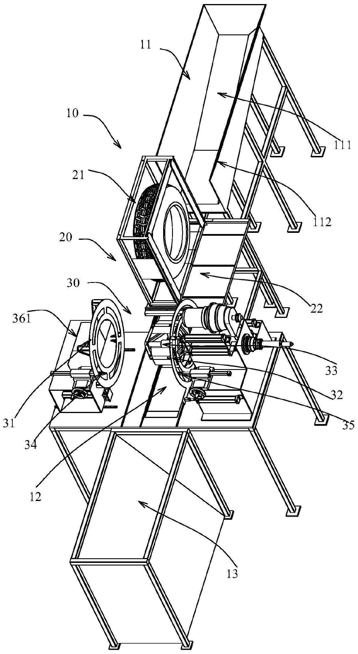 Tire ring splitting machine