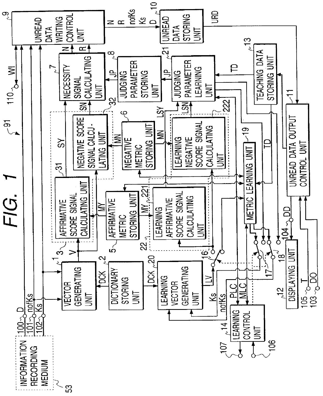 Information filtering method and apparatus for preferentially taking out information having a high necessity