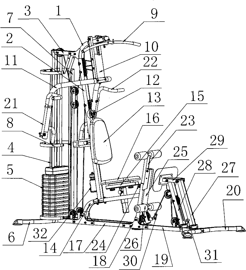 Multifunctional combined trainer